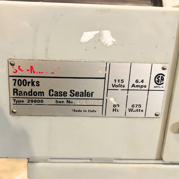 3M Matic 700rks Random Case Sealer - Label