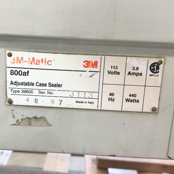 3M 800af - Used - Label